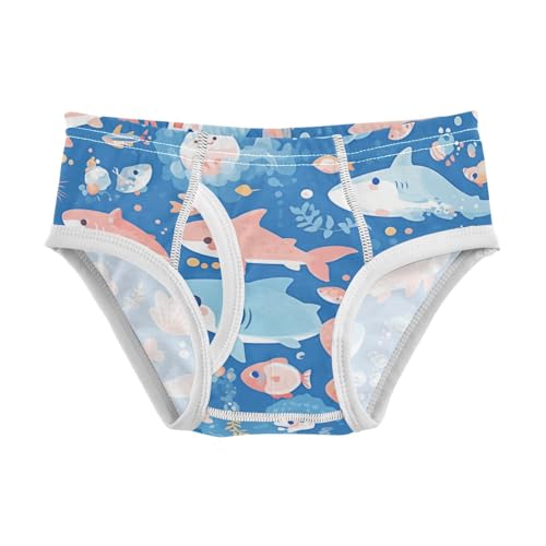 KLL Sea Animals and Ocean Creatures Toddler Boys' Cotton Briefs Breathable Undies