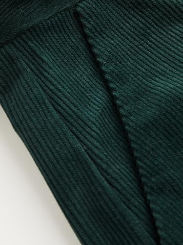 CIDER Corduroy Middle Waist Pocket Straight Leg Trousers with Belt4