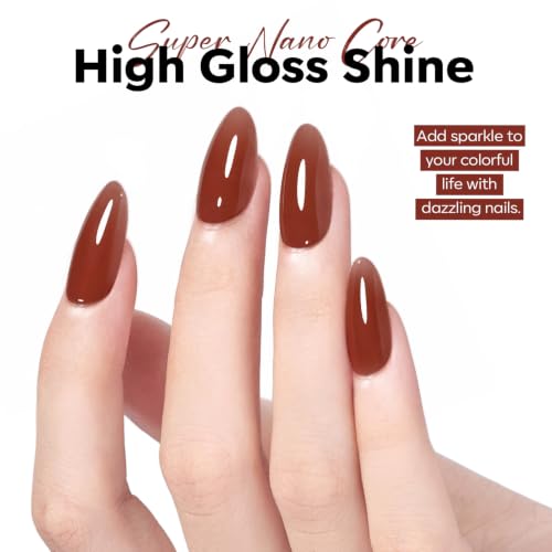 Image of modelones Jelly Brown Gel Nail Polish 15ML, Jelly Sheer Brown Pastel Soak-Off UV Gel Polish - 28+Days Long-Lasting Nail Art DIY Manicure Kit Home Salon Women Gifts