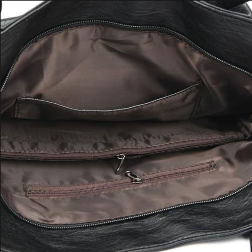 Handbag for Women Large Capacity Tote Leather Purse Top-handle Satchel Zipper Shoulder Bag With Tassel3