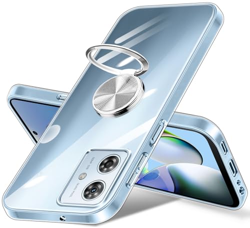 Motorola moto g64y 本体 ブラック クリアケース付き Moto g64y 5G ケース TPU リング付き g64 クリア 耐衝撃