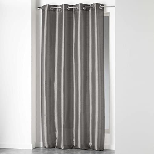 Douceur d'Intérieur, Rideau à Oeillets (140 x 240 cm) Shana Perle, Shantung Uni