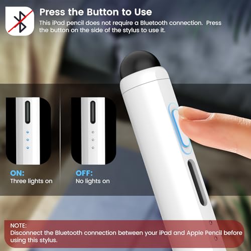 STYLUSHOME Pencil for Apple iPad, Stylus Pen for iPad,2X USB C Fast Charge - image 7