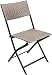 Produktbild BRUBAKER Gartenstuhl Toskana - Polyrattan Klappstuhl wetterfest und robust - Balkonstuhl klappbar - Campingstuhl für Garten Balkon Terrasse - Camping Stuhl - Grau Braun