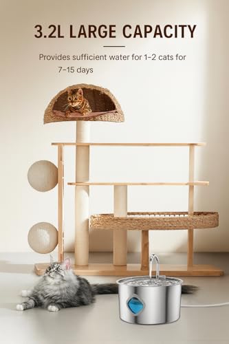 Fuente automática para gatos acero inoxidable 3.2L miniatura 5