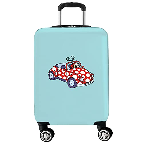 BERGNER Kukuxumusu Valise Cabine de Voyage Rigide 4 Roues 56,5 x 42 x 21 cm, Turquoise, Estándar, Contemporain