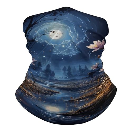 Lizards And Plants Neck Gaiter Face Cover Scarf, Breathable Sun Balaclava for Skiing Fishing Hiking Cycling