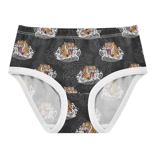 Joisal Cartoon Girls Underwear Toddler 2t Cotton Panties Little Girl Fierce Tigers Black Undies Kids Briefs