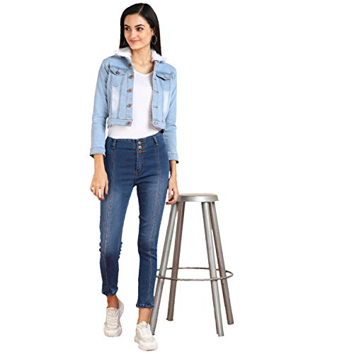 Image of Nifty Women's Denim Solid Long Sleeve Regular Fit Jacket