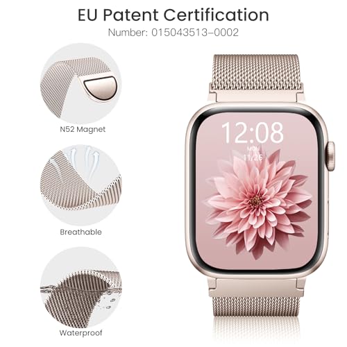 Image of Original Metal Milanese Loop Compatible with Apple Watch Band for Women Men