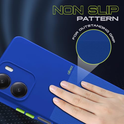 Image of AIBEX Premium Back Cover Case Compatible for Redmi 15A 5G | Scratch & Drop Tested Shockproof Matte Texture Case with Soft Microfibre Lining | Slim Fit Cover with Anti-Scratch Finish - Blue