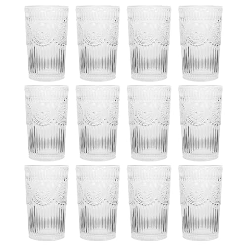 Argon Tableware 350ml Amore Verres Highball - Clair - 12x Grand Va au Lave-Vaisselle Verre Eau Gin Jus Cocktail Boire Gobelets Verrerie