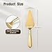 Amrules Cake Server, Wedding Cake Cutting Set 2 Piece Gold Cake Cutter, Stainless Steel Pie Server with Smooth Edge and Exquisite Pattern Design for Pastry Pizza Dessert