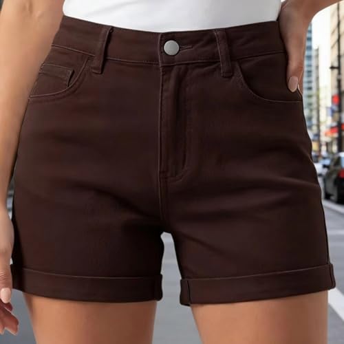 Jorts short décontracté taille alta coupe ample en jean