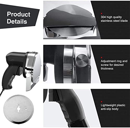 MLUENF Solid Kebab Knife, Slicer Cutter, Electric Gyro,80W Electric Shaver 2800Rpm for Cutting Turkish Kebab Lamb Turkey - Image 6