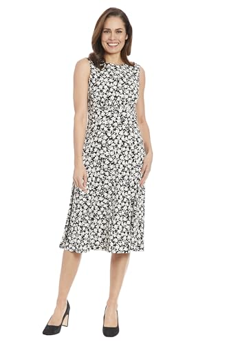 Image of London Times Women's Dresses Inset Waist Midi Dress Career Office Occasion Guest of