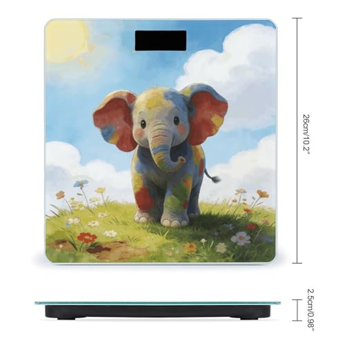 Báscula digital Colorful Baby Elephant 400lb capacidad miniatura 2