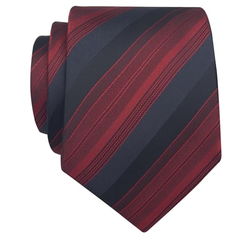 Image of YourTies Men's Neckties Striped Tie and Plaid Neckties for Men Woven Silk Tie Gold Tie Clip Set
