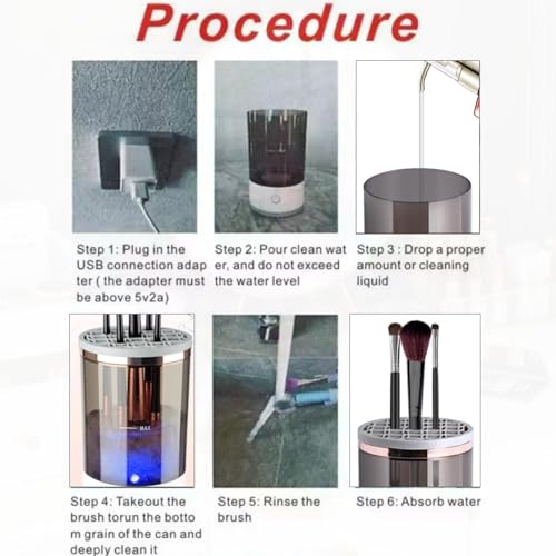 Máquina de limpeza de pincéis de maquiagem - Máquina de limpeza de pincéis de maquiagem elétrica - M