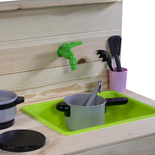 mgc24 Matschküche M, Outdoor Spielküche für Kinder aus Kiefernholz, Kinderküche für Garten Terrasse Spielhaus, mit… – Bild 8