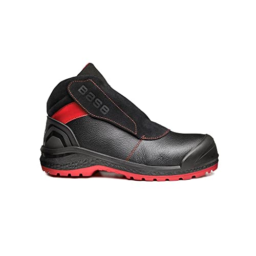 BASE Protection Sparkle S3 HRO Ci HI SRC Zapato de Seguridad, Talla: 42, Color: Negro/Rojo, B0880BKD42