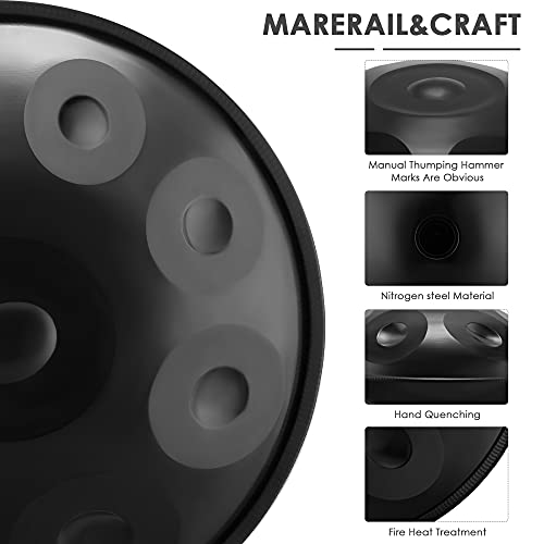 Handtrommel met 9 noten, SEAAN professionele handpan drum handmade, 22 inch 9-tint, gemakkelijk te dragen trommelpakket… - Image 5