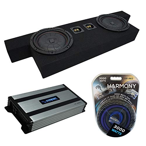 Harmony Audio Compatible with 2004-2014 Chevy Colorado Crew Cab Truck Kicker Bundle CompVT CVT10 Dual 10