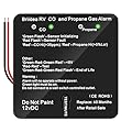 RV Carbon Monoxide & Propane Gas Alarm, Briidea Dual LP/CO Alarm, Separate LED Indicators, 100dB Loud, Early Warning Safety System, 12 VDC, Black