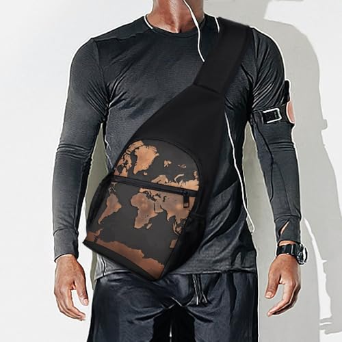 Bolso cruzado casual tipo bandolera con mapa mundial miniatura 7