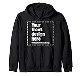 Custom Front & Back Print Zip Hoodie with Your Image...
