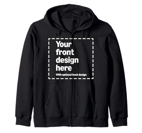 Custom Front & Back Print Zip Hoodie with Your Image...