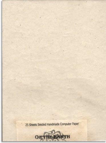 Of The Earth Recycled Lotka Printer Paper Embedded With Wildflower Seed - 8.5" X 11" (2 Pack- 50 Sheets Of Paper Total) #TOP1