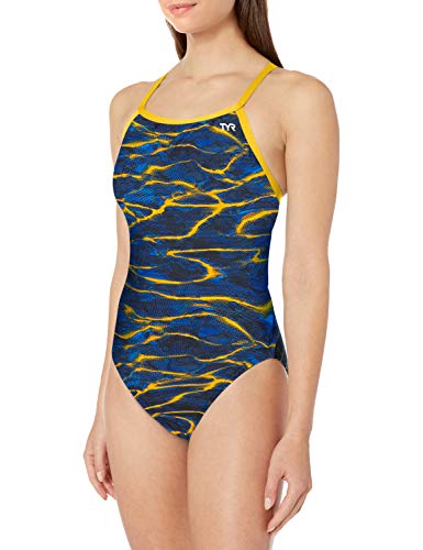 TYR Lambent Diamondfit, Navy/Gold, 24
