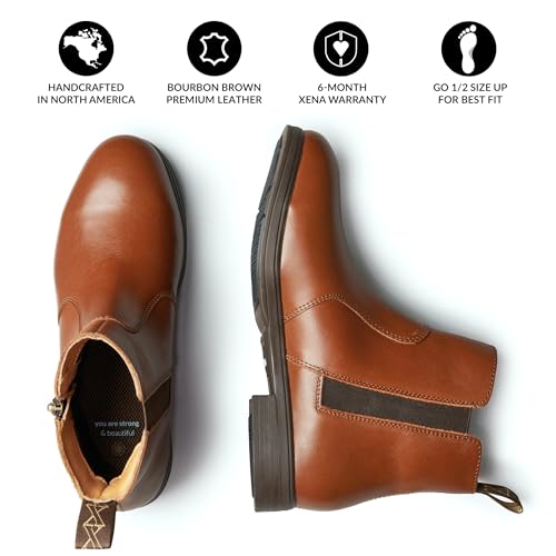 XENA Omega Women’s Safety Steel Toe Work Boots, Stylish Leather, Lightweight, Breathable, Comfortable, Slip Resistant, Side Zipper, ASTM F2413-18 Certified, OSHA Compliant, EH Rated4