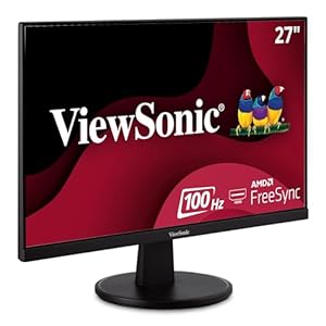 ViewSonic VA2747-MH 27 Inch Full HD 1080p Monitor with FreeSync, 100Hz, Ultra-Thin Bezel, Eye Care, HDMI, VGA Inputs for Home and Office