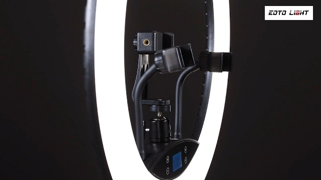 LED-Ringlicht mit Stativständer, Selfie-Ringlicht, 48,3 cm, LCD-Display, Touchscreen, dimmbares Licht für Make-up, Studio, Porträt, Vlog, Videoaufnahmen, mit Tragetasche und Fernbedienung, CRI>97 – Bild 8