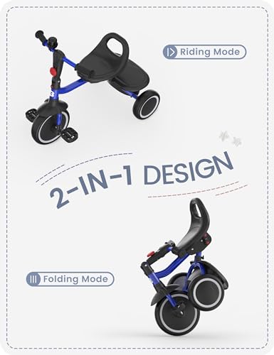 image for besrey Toddler Tricycle with Bell, Kids Tricycle Age 18 Months to 5 Ye