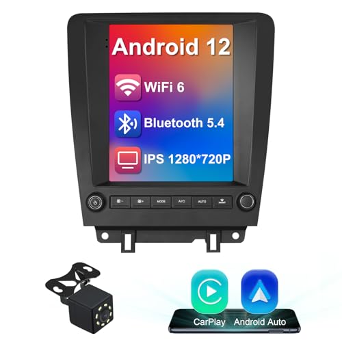 2+32G 9.7-inch Android 12 Car Stereo for Ford Mustang 2010 2011 2012 2013 2014 IPS Touchscreen Screen Car Radio with Carplay & Android Auto Support Backup Camera GPS FM Navi BT SWC