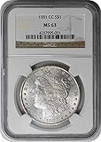 1881 CC Morgan Dollar MS63 NGC