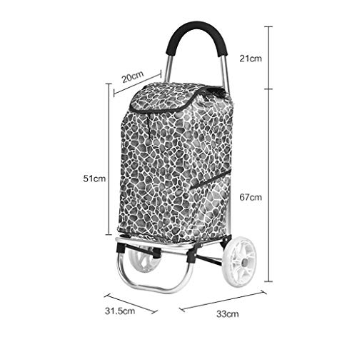 LDBDASA Bequemer Warenkorb Warenkorb Kleine Warenkorb Alte Klappwagen Trolley Trailer Trolley Auto Ziehen Waren Home… – Bild 3