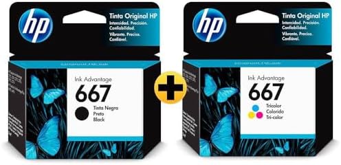 Kit com 02 Cartuchos H.P 667 - Preto e Colorido