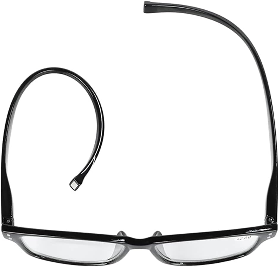 2 Pack Magnetic Reading Glasses Long Temples Computer Readers Flexible Temple For Larger Face