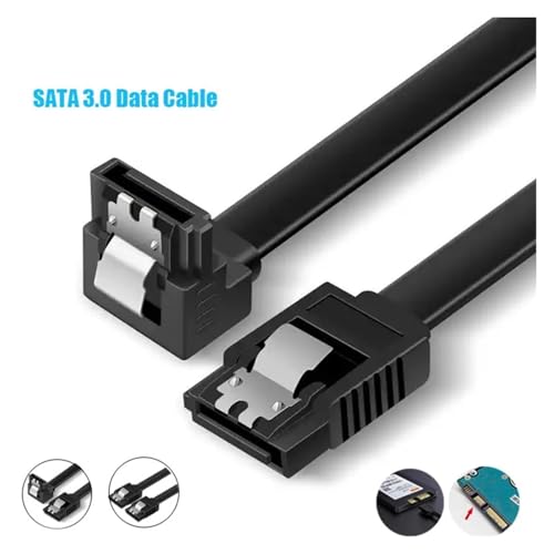 Cable SATA III 6Gbps 50CM con bloqueo negro miniatura 2