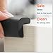 Roving Cove HeftyFit Corner Protector for Baby (4 Large Corners), Heavy-Duty Soft Rubber Foam Furniture Corner Bumper Guards, 3M Adhesive Pre-Taped, Onyx Black