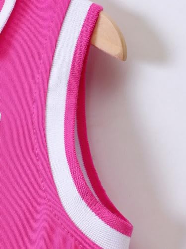 Verdusa Girl's Heart Print Sleeveless Collar Neck Button Front High Waist Flared A Line Dress4