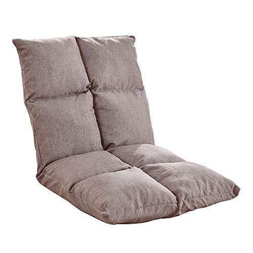 Silla de suelo ajustable con respaldo, reclinable de 5 posiciones, funda extraíble lavable para relajarse o usar en el dormitorio