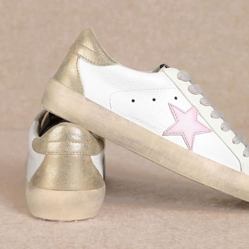 Mi.iM Sofia Rubber Sole Lace-up Low Top Star Sneakers4