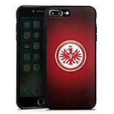 DeinDesign Silikon Hülle kompatibel mit Apple iPhone 7 Plus Case schwarz Handyhülle Eintracht Frankfurt Offizielles Lizenzprodukt Wappen