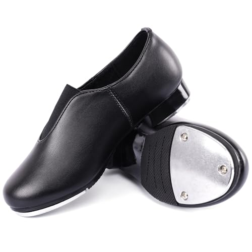 Linodes Unisex-Child Top Elastic Slip on Tap Shoe for Girls and Boys Tap Flat2