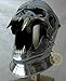 Medieval Old Demonic Ghost Skull Helmet, Gravitate Design, Full Face Helmet Solid Battleground Helmet For Warrior A Great 12 Century Item For Sca/Larp/Collection By Relic Handicrafts Silver 26 inches